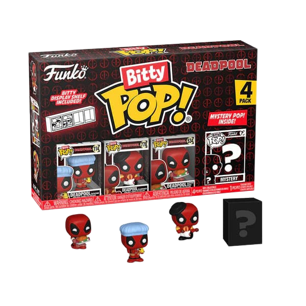 Deadpool Bitty POP! Vinyl Figure 4-Pack Bathtime 2,5 cm - Funko Mini Figures, Pop! Figures