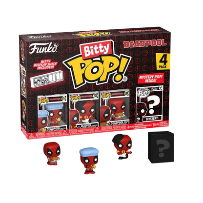 Deadpool Bitty POP! Vinyl Figure 4-Pack Bathtime 2,5 cm - Funko Mini Figures, Pop! Figures