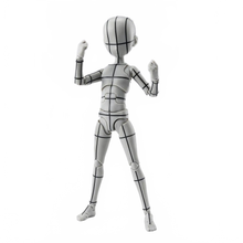 S.H.Figuarts Action Figure Body-Kun -Ken Sugimori- Edition -Wireframe- (Gray Color Ver.) 13 cm - Bandai Tamashii Nations Action Figures