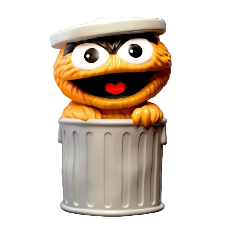 Sesame Street FUN! FUN! Vinyl Action Figure Oscar the Grouch (Orange) 13 cm - Super7 Statues