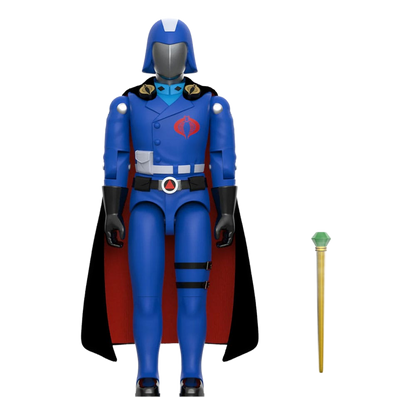 GI Joe ReAction+ Action Figure Wave 06 Cobra Commander (Movie, Black Cape) - Super7 Action Figures