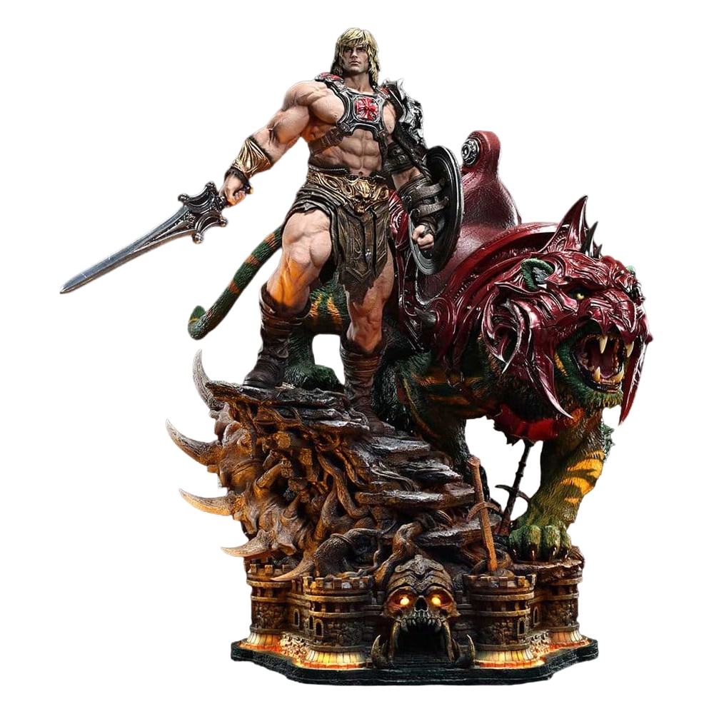 Masters of the Universe Real Elite Masterline Series Statue 1/4 He-Man & Battle Cat 86 cm - Prime 1 Studio Statues