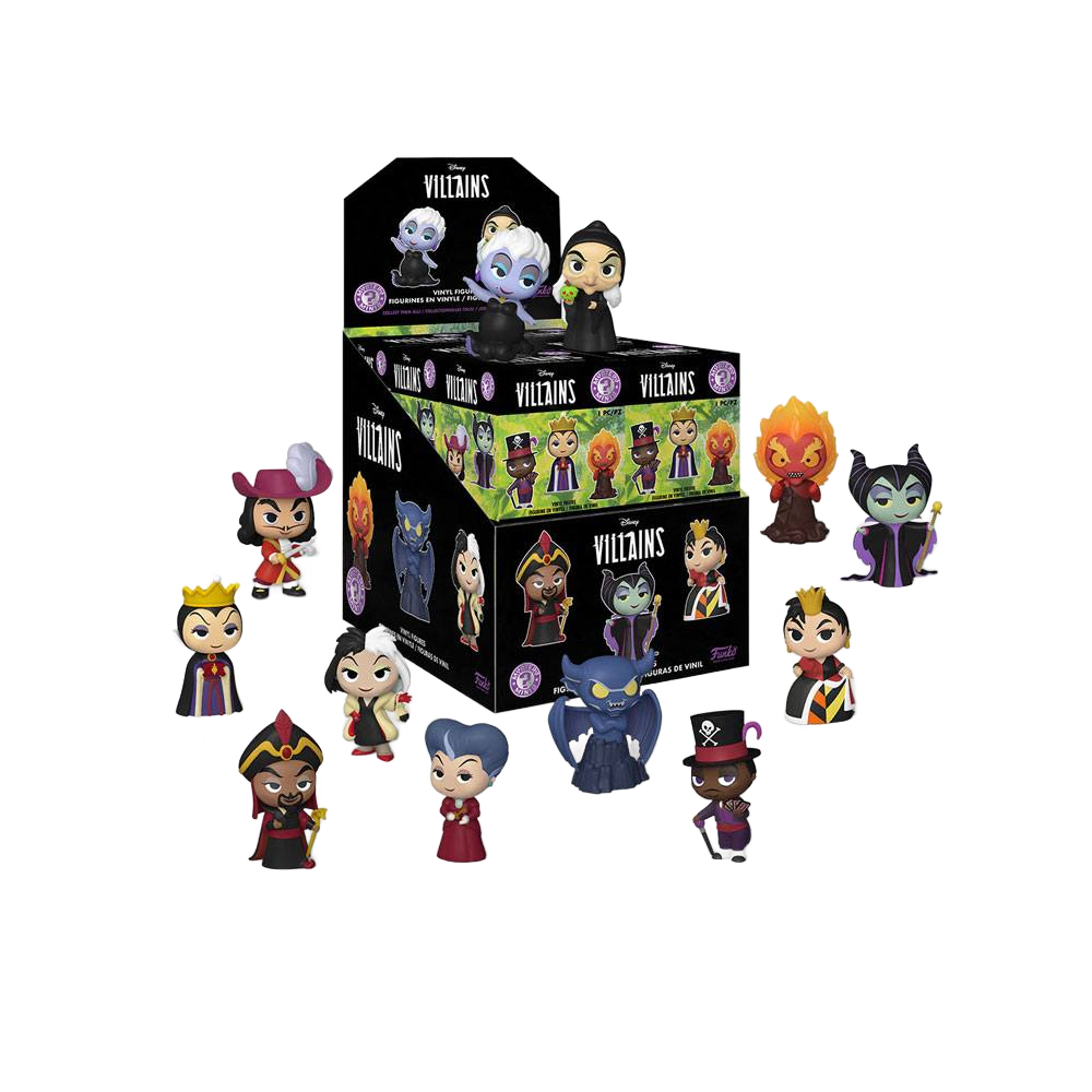 Disney Mystery Mini Figures 5 cm Display Disney Villains (12) - Funko Blind Boxes, Mini Figures & Capsule Toys