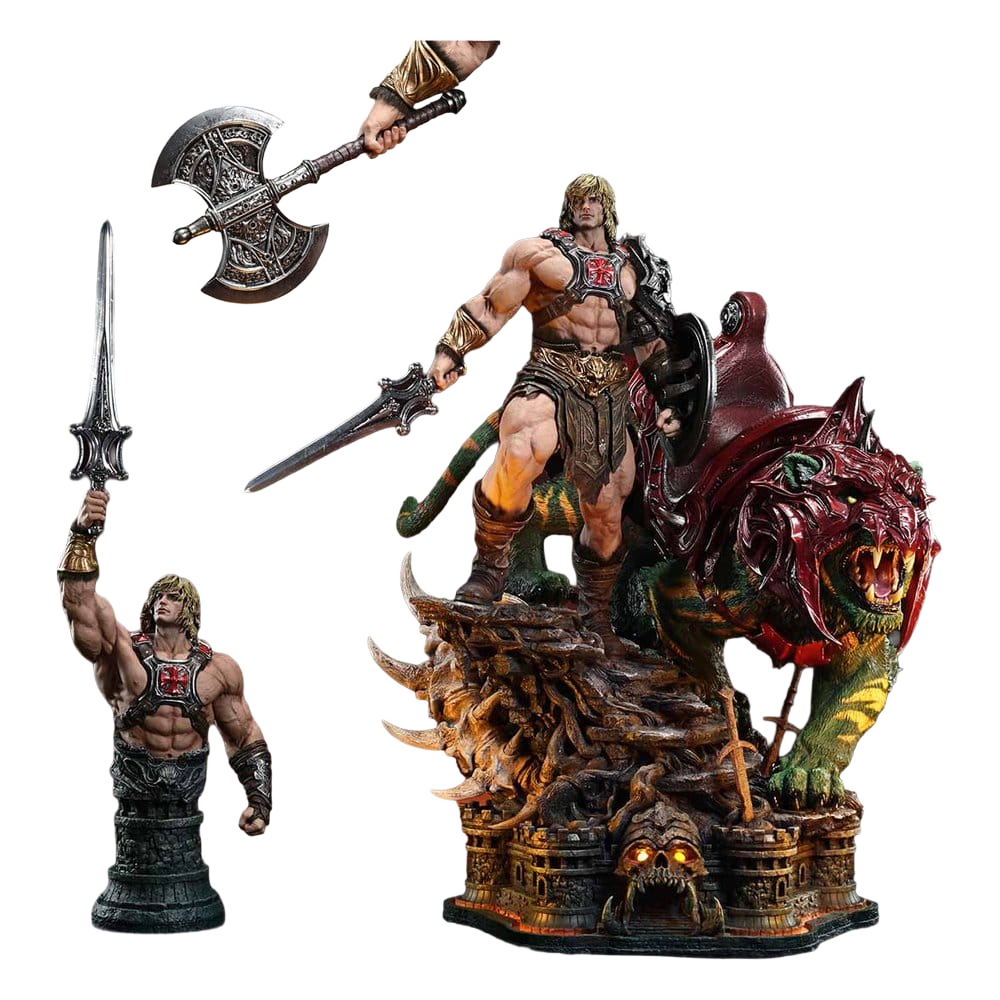 Masters of the Universe Real Elite Masterline Series Statue 1/4 He-Man & Battle Cat Ultimate Bonus Version 86 cm - Prime 1 Studio Statues