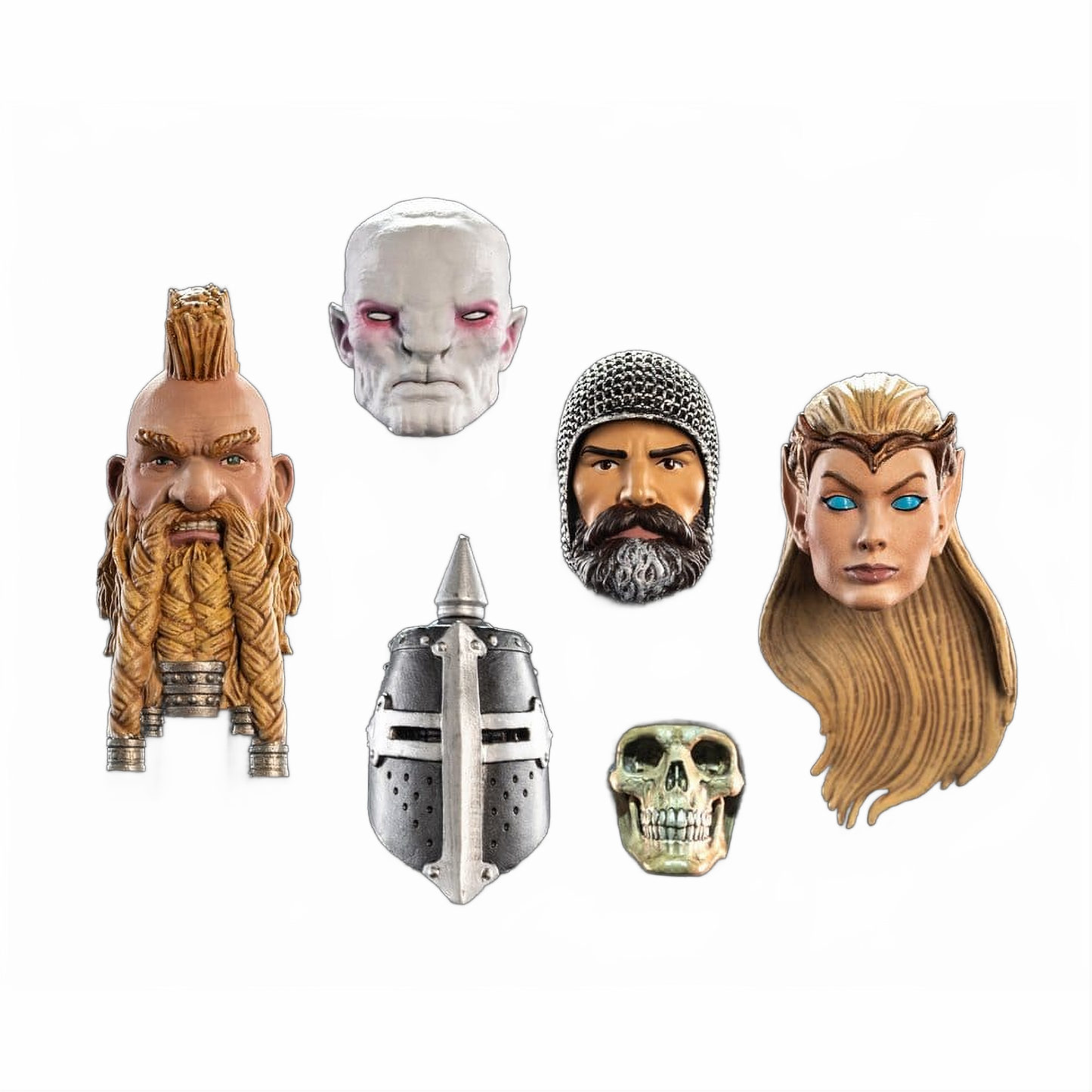Mythic Legions Action Figure Accessory 5-Pack Heads - Four Horsemen Toy Design Action Figure Accessories