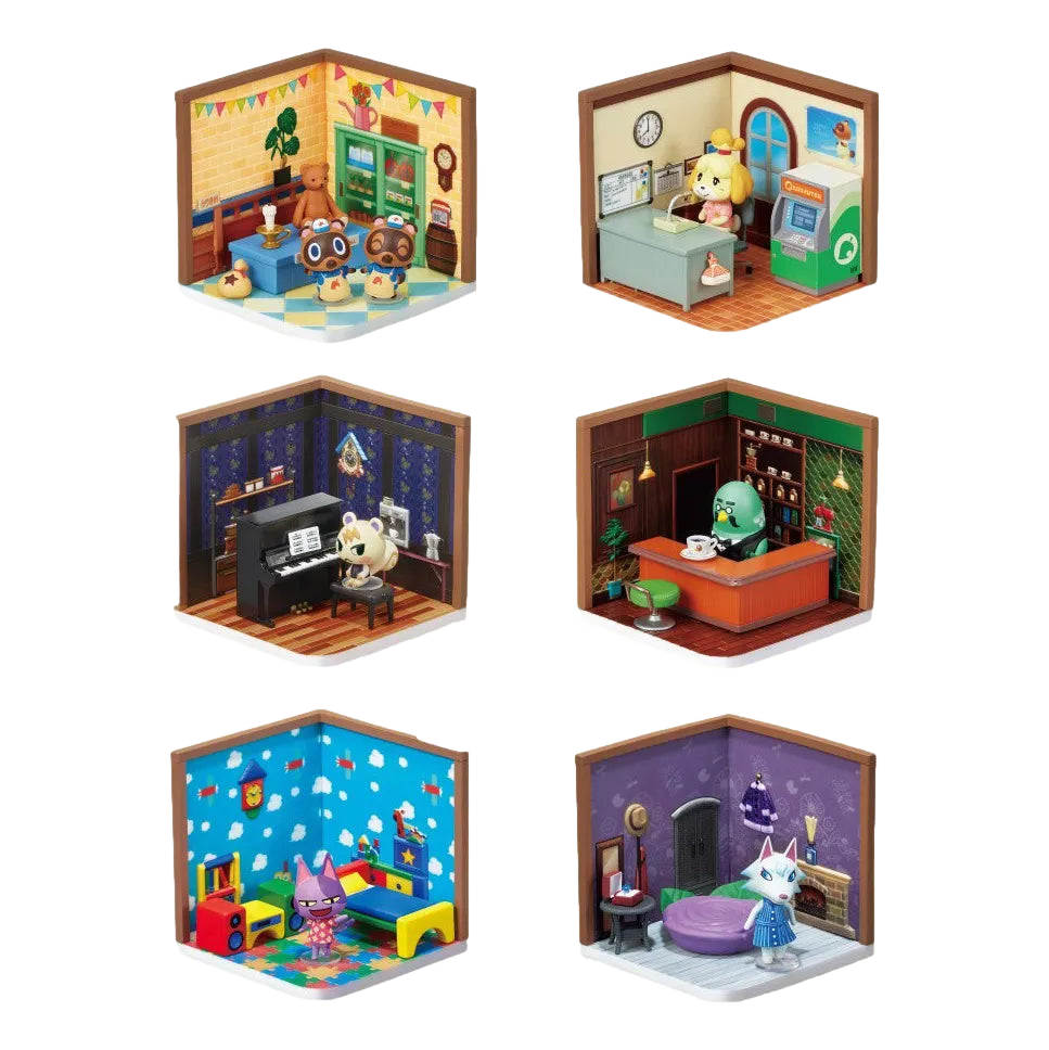 Animal Crossing: Happy Room Blind Display Box: Contains All 6 - Re-Ment Blind Boxes, Mini Figures & Capsule Toys