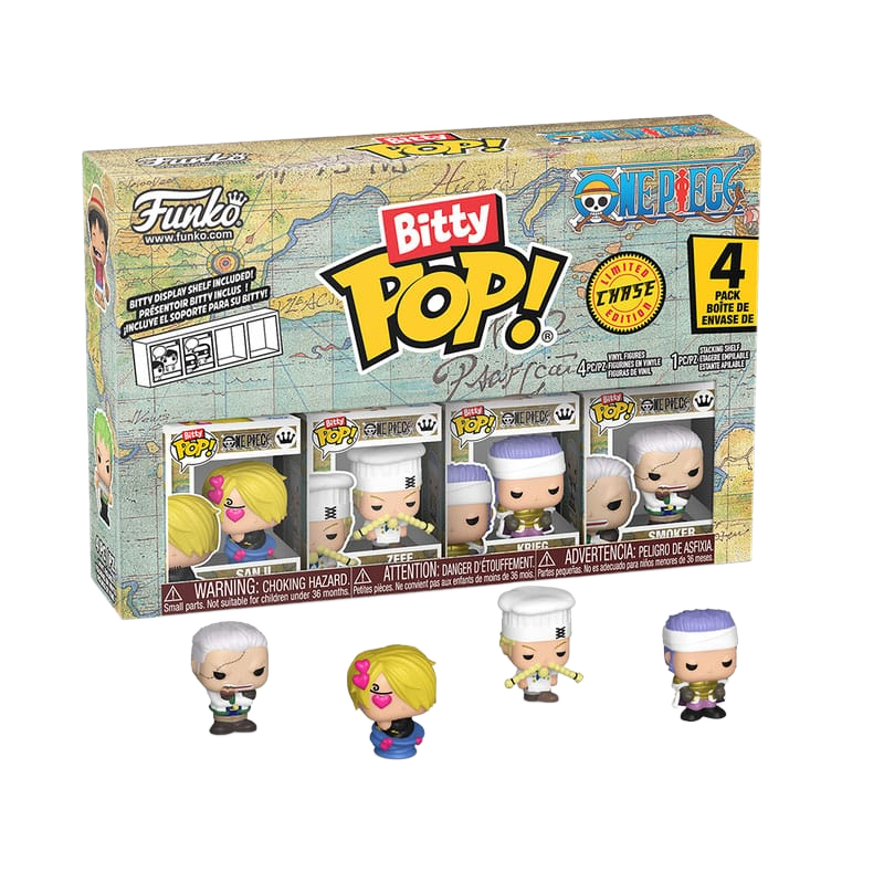 One Piece Bitty POP! Vinyl Figure 4-Pack Sanji 2,5 cm - Funko Mini Figures, Pop! Figures