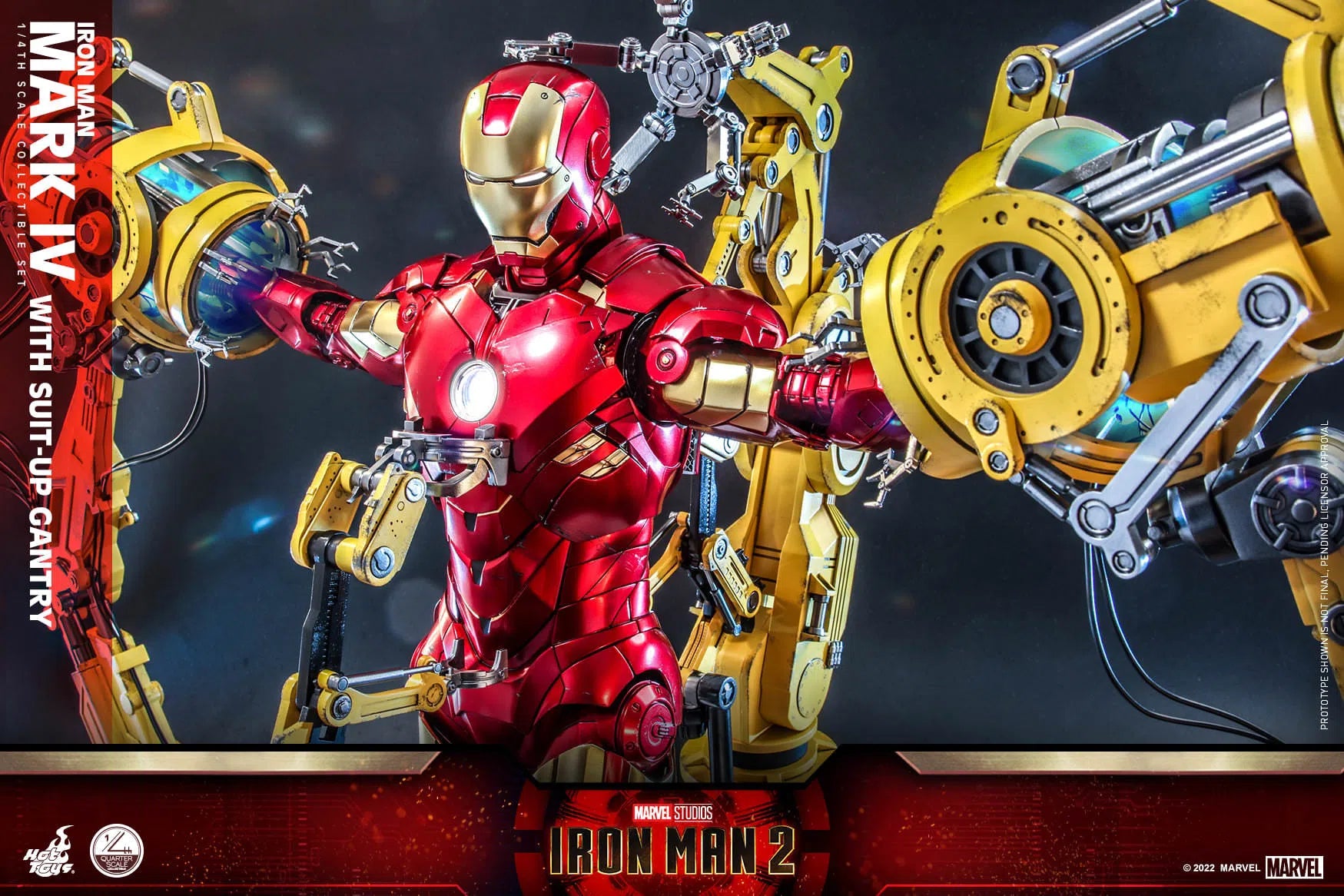 Iron Man: MKIV With Suit Up Gantry: Iron Man 2: Marvel: Quarter Scale: QS021: Hot Toys