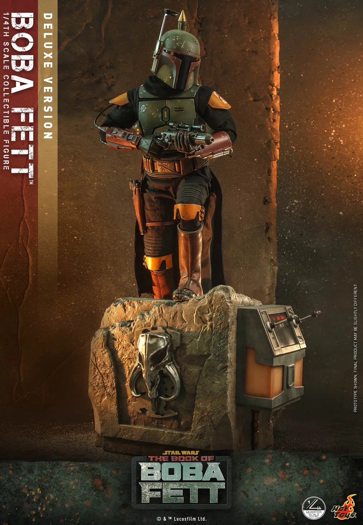 Boba Fett: Deluxe: Star Wars: The Book Of Boba Fett: Quarter Scale: QS023: Hot Toys