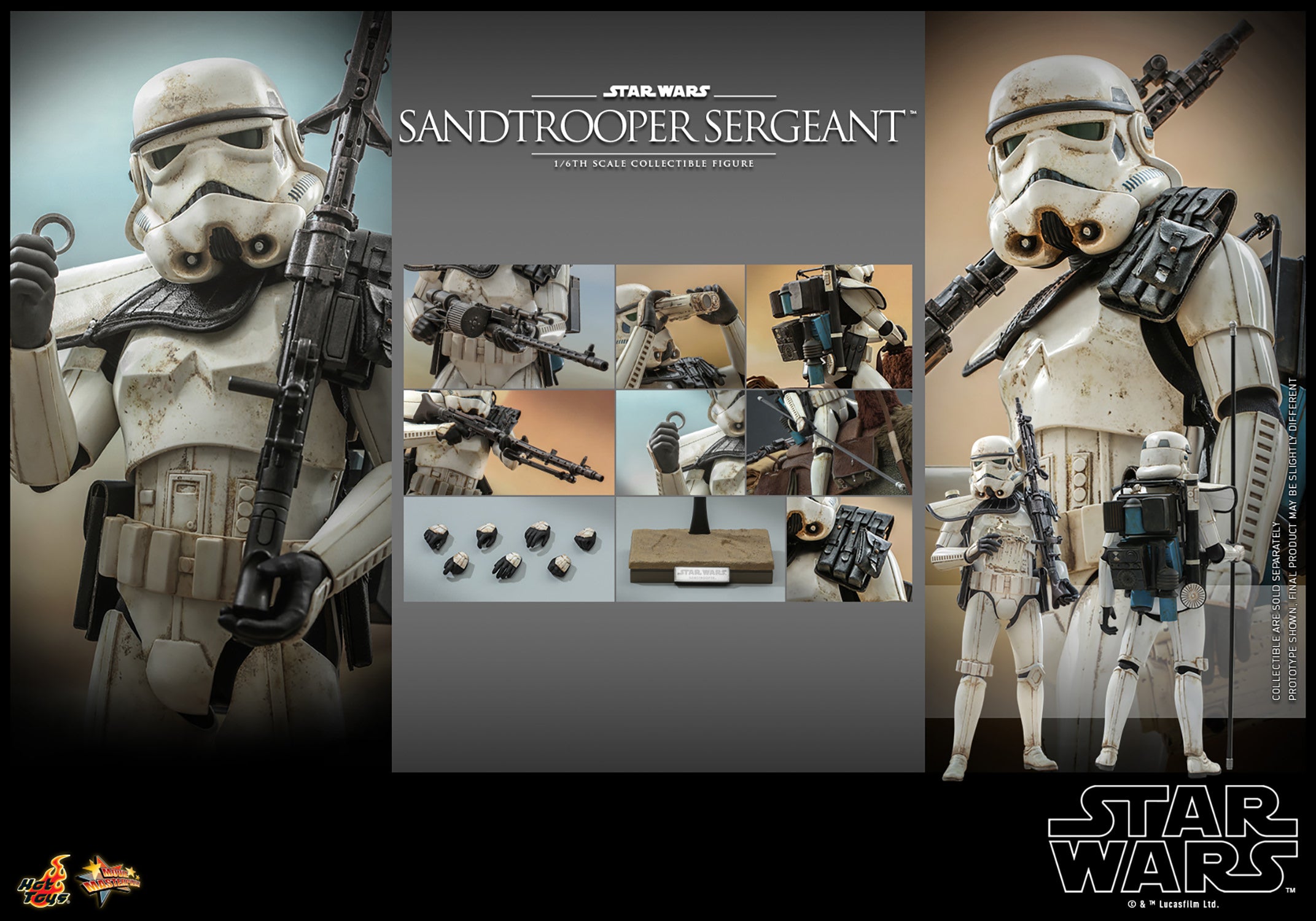 Dewback Deluxe & Sandtrooper Sergeant: Star Wars: A New Hope: Hot Toys