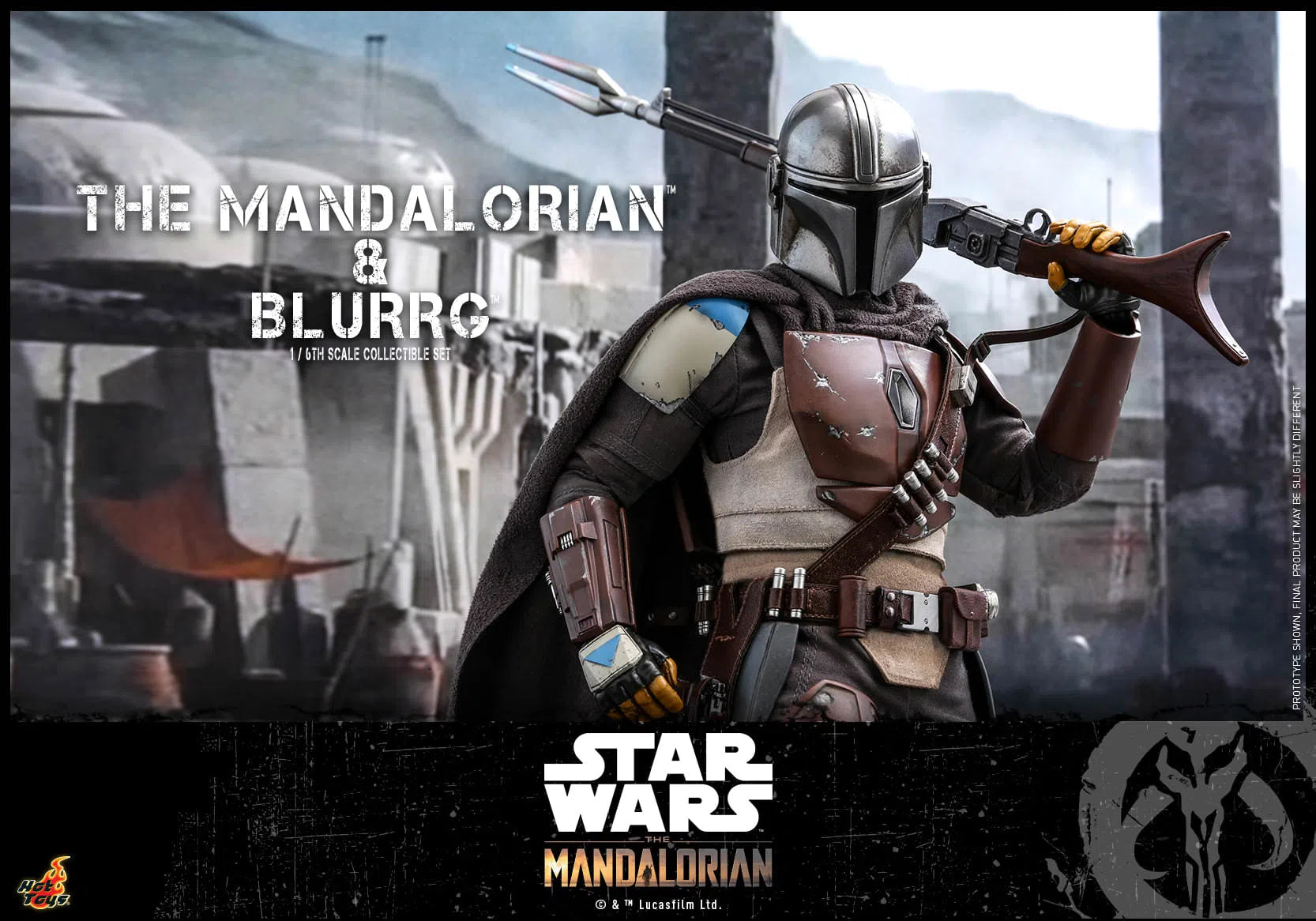 The Mandalorian & Blurrg Set: TMS046: The Mandalorian: Star Wars: Hot Toys