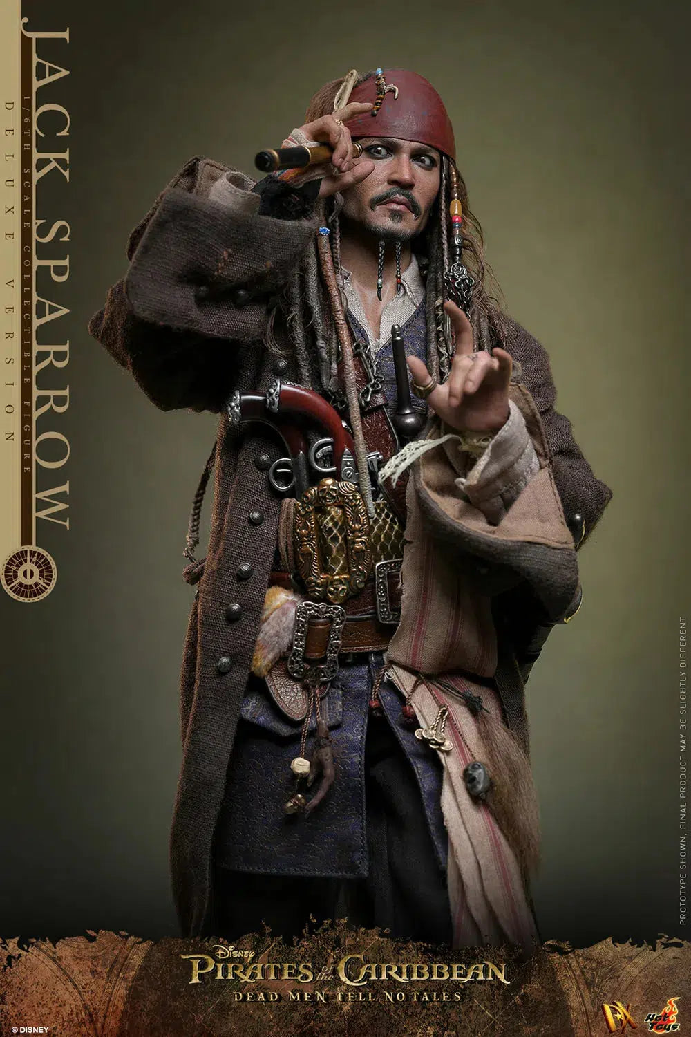 Jack Sparrow: Pirates Of The Caribbean: Dead Men Tell No Tales: Deluxe: Sixth Scale: DX38: Hot Toys