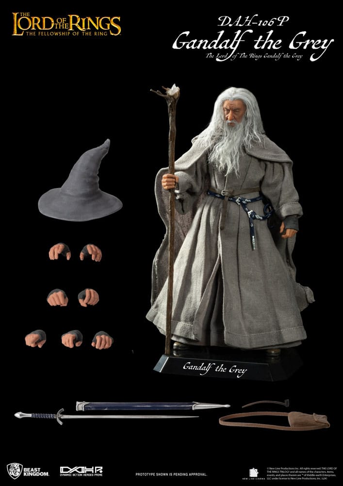 Lord of the Rings Dynamic 8ction Heroes Action Figure 1/9 Gandalf the Grey 21 cm - Beast Kingdom Toys Action Figures