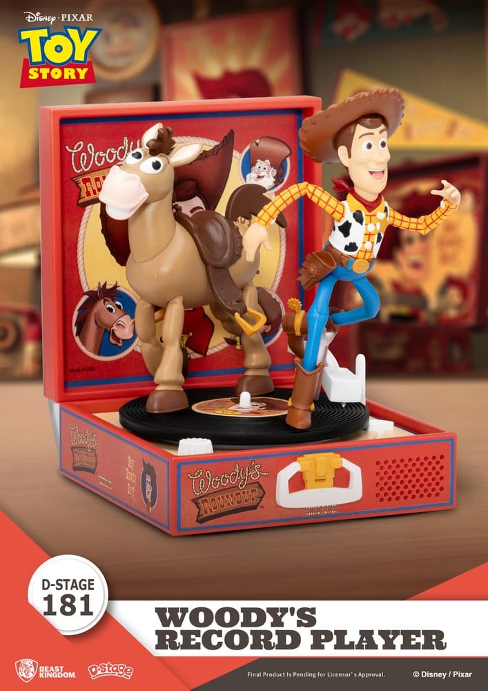 Toy Story Record Player Series PVC figure Woody's Record Player 13 cm - Beast Kingdom Toys Action Figures
