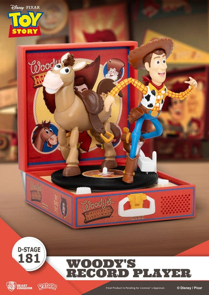 Toy Story Record Player Series PVC figure Woody's Record Player 13 cm - Beast Kingdom Toys Action Figures