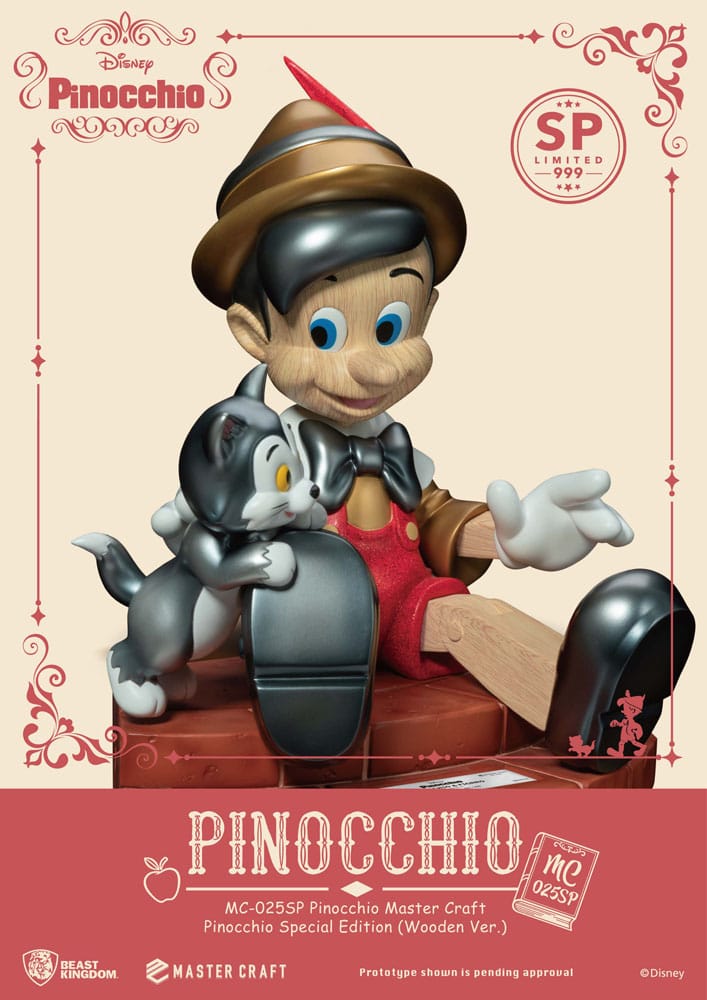 Disney Master Craft Statue Pinocchio Wooden Ver. Special Edition