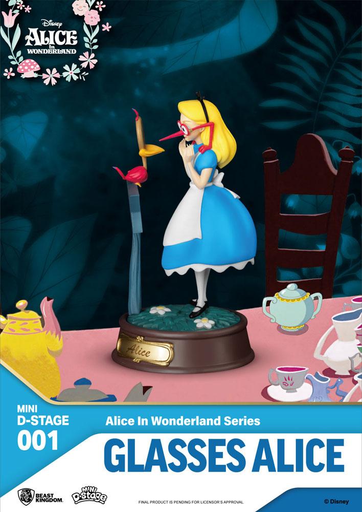 Alice in Wonderland Mini Diorama Stage Statues 6-pack - Beast Kingdom Toys Mini Figures