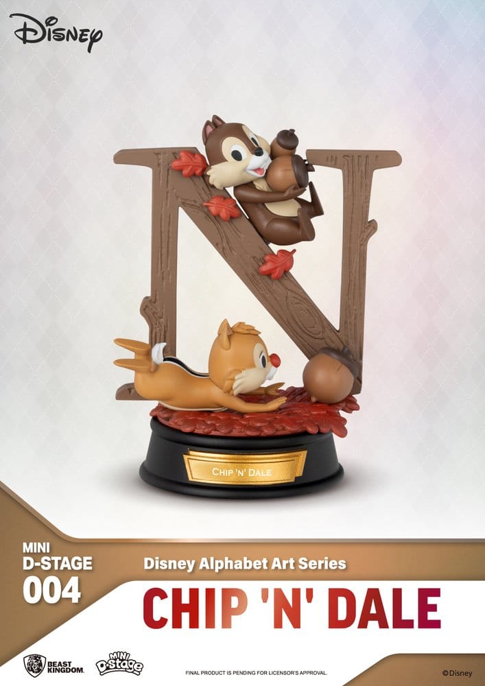 Disney Mini Diorama Stage Statues 6-pack Alphabet Art - Beast Kingdom Toys Mini Figures