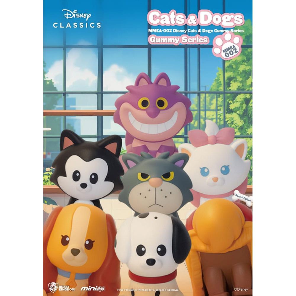 Disney Cats & Dogs Mini Egg Attack Blind Box Figures Gummy Series 3 cm Assortment Box Qty 24 - Beast Kingdom Toys Mini-figures, Blind Boxes