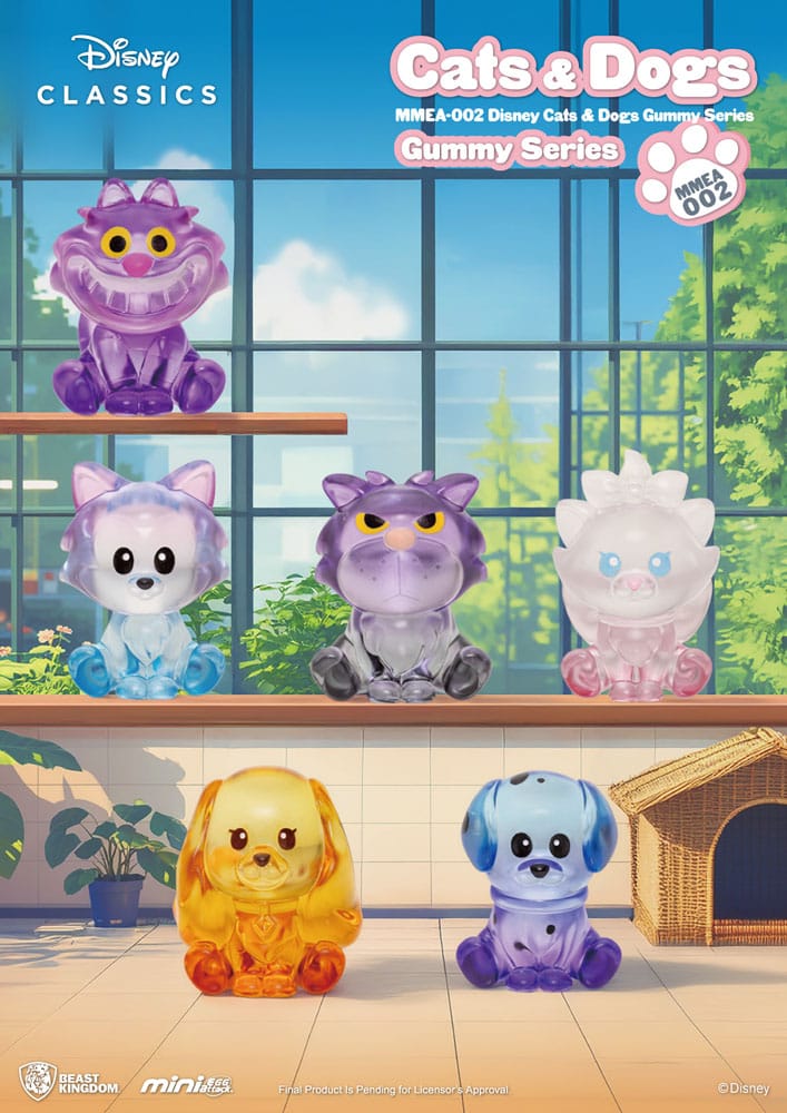 Disney Cats & Dogs Mini Egg Attack Blind Box Figures Gummy Series 3 cm Assortment Box Qty 24 - Beast Kingdom Toys Mini-figures, Blind Boxes