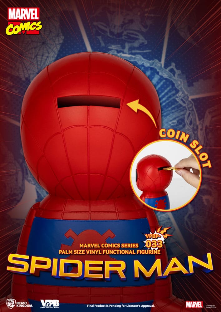 Classic Marvel Comics Piggy Vinyl Bank Spiderman 12 cm - Beast Kingdom Toys Banks