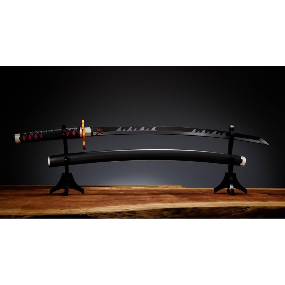 Demon Slayer: Kimetsu no Yaiba Proplica Replica 1/1 Nichirin Sword (Tanjiro Kamado) Kyojuro Rengoku´s Sword Gueard Ver. 88 cm - Bandai Tamashii Nations Replicas: 1/1