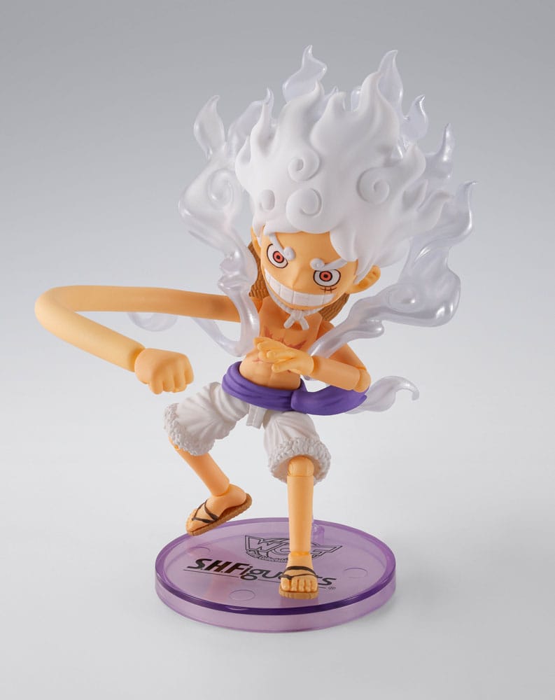 One Piece World Collactable Figures x S.H. Figuarts Action Figure Monkey D. Luffy Gear 5 - Bandai Tamashii Nations Action figures