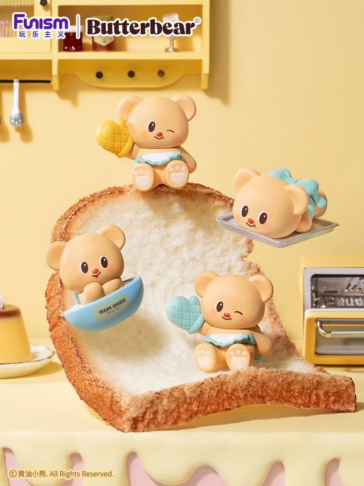 Butterbear Baked with Love Series Mini Figures 3-Pack Chubby Face Display Box Qty 6