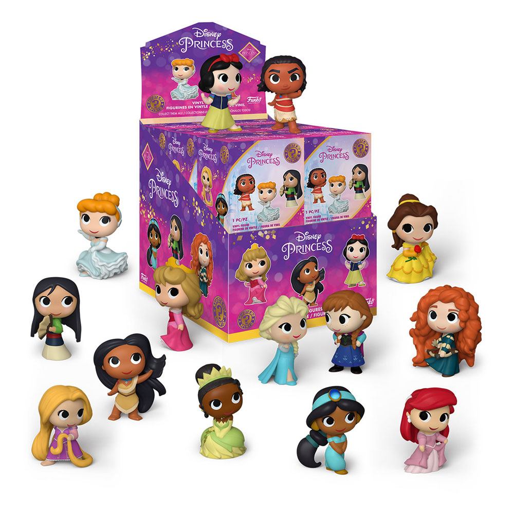 Disney Ultimate Princess Mystery Mini Figures 5 cm Display Disney Ultimate Princess S1 Box Qty 12 - Funko Blind Boxes