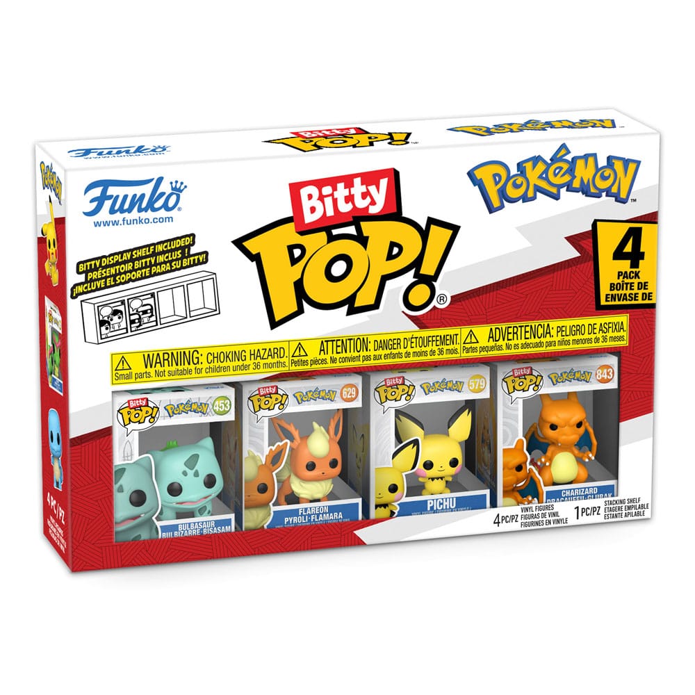 Pokémon Bitty POP! Vinyl Figure 4-Pack Series 3 2 cm - Funko Mini Figures, Pop! Figures