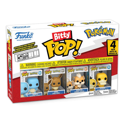 Pokémon Bitty POP! Vinyl Figure 4-Pack Series 4 2 cm - Funko Mini Figures, Pop! Figures