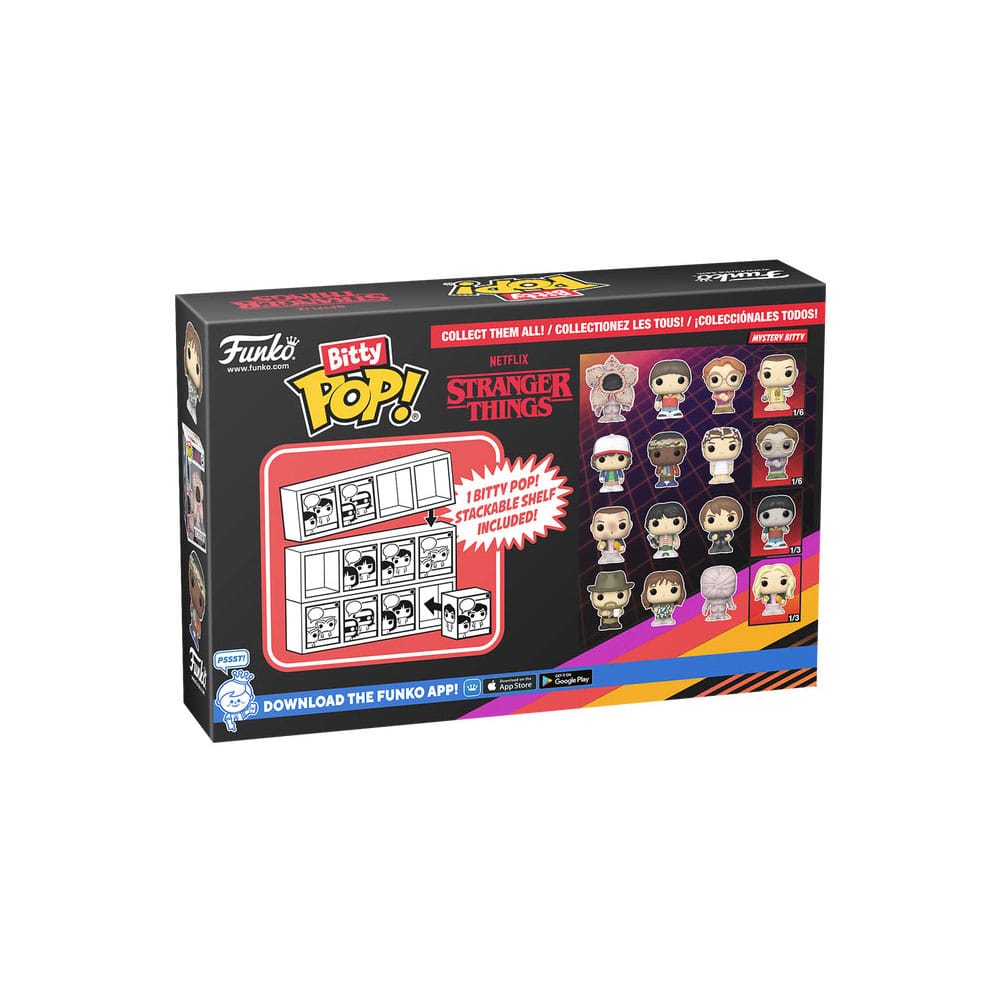 Stranger Things Bitty POP! Vinyl Figure 4-Pack Hopper 2,5 cm - Funko Mini Figures, Pop! Figures