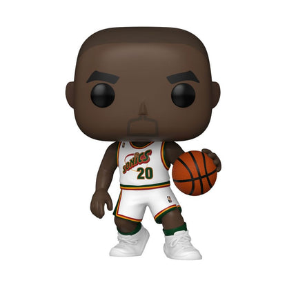 Sonics: Pop! Basketball #223: Gary Payton (White Home Uniform): Vinyl Figure