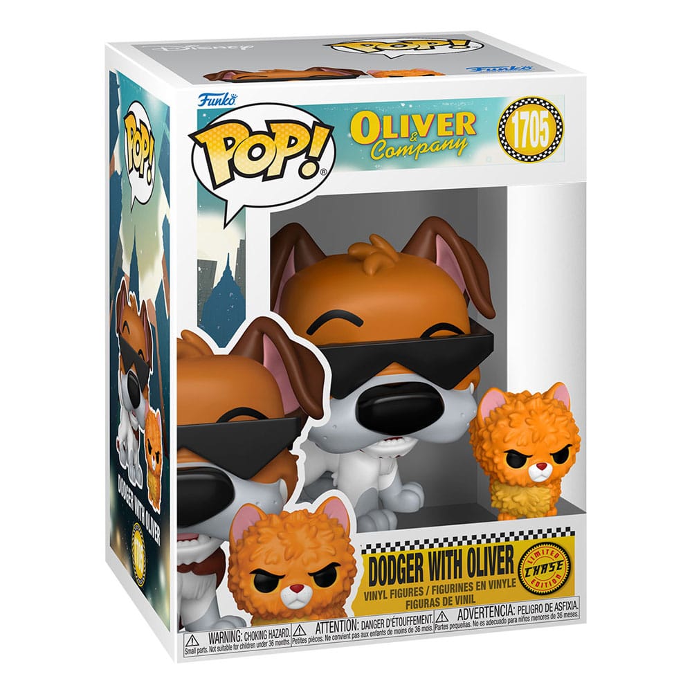Oliver & Co. POP!&Buddy Movies Vinyl Figures Dodger w/Oliver w/Chase Assortment Box Qty 6 - Funko Pop! Figures