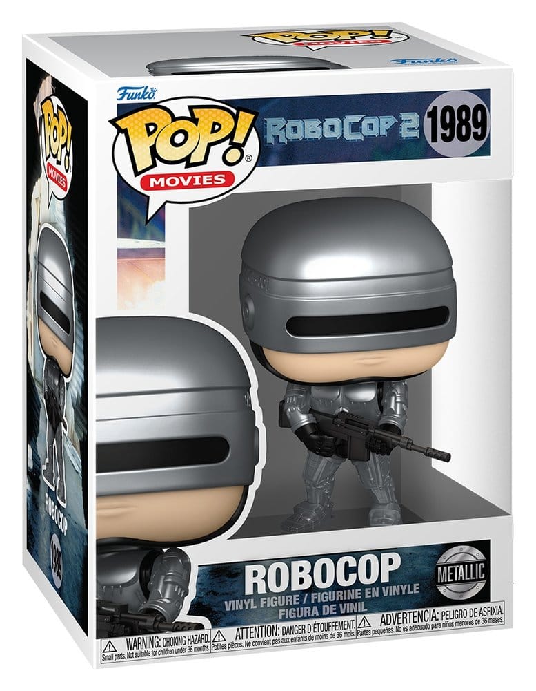 Robocop POP! Movies Vinyl Figures Robocop (Metallic) with Chase Assortment (6) - Funko Pop! Figures