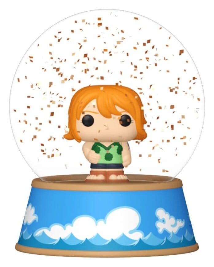 One Piece Mini Figures Glitter Globes PDQ 5 cm Display Box Qty 12