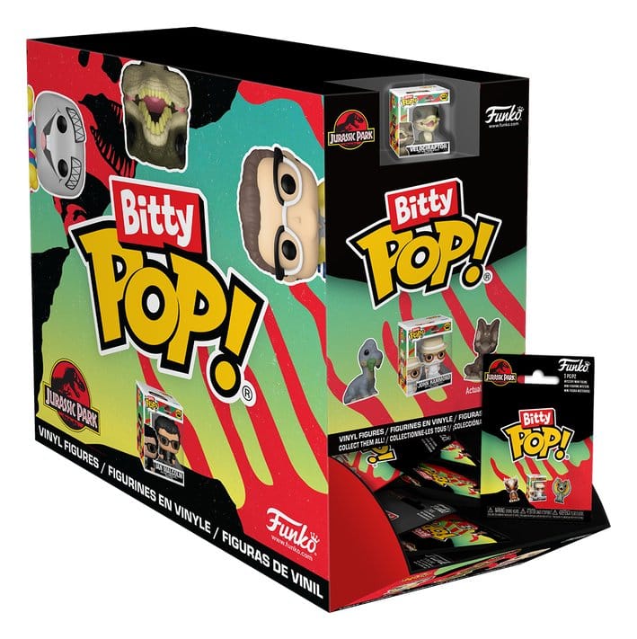 Jurassic Park Bitty POP! Vinyl Figures 2 cm Display Box Qty 32 - Funko Mini Figures, Pop! Figures
