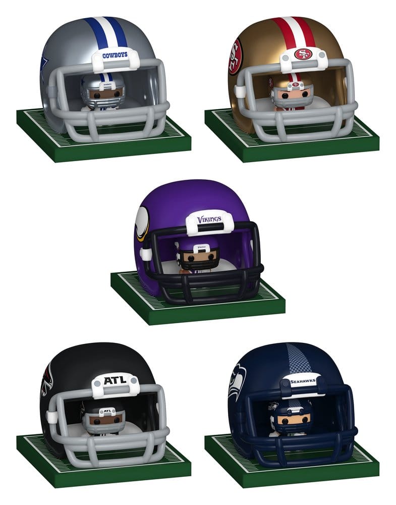 NFL Bitty POP! Helmets Vinyl Figures NFC Series 1 Assortment Box Qty 12