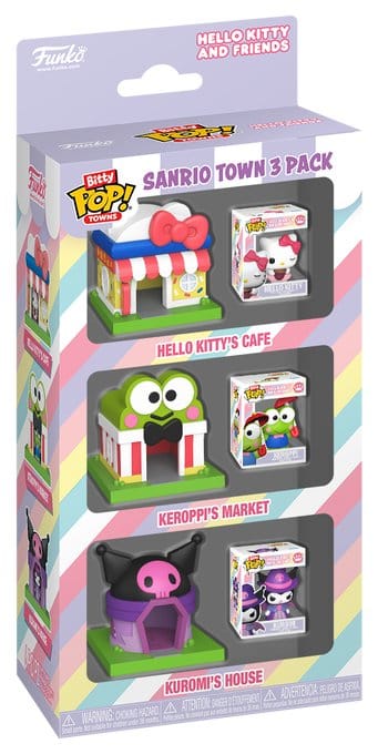Sanrio Bitty POP! Towns Vinyl Figure 3-Pack SanrioTown - Funko Mini Figures, POP! Figures