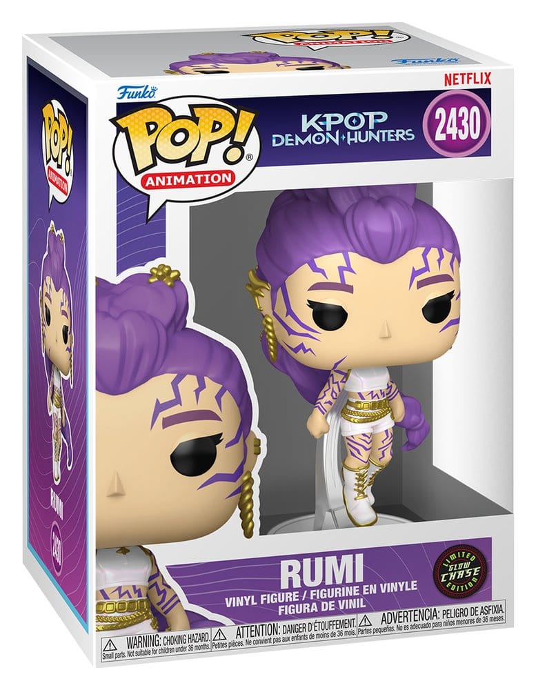 KPop Demon Hunters POP! Animation Vinyl Figures Rumi with Chase (Glow) Assortment Box Qty 6 - Funko Pop! Figures
