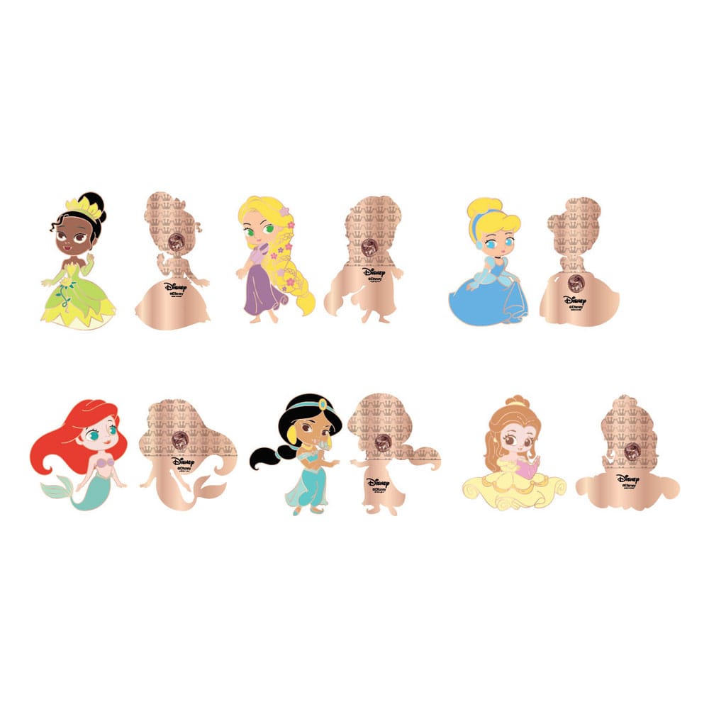 Disney Loungefly POP! Enamel Pins Princess Chibi 4 cm Assortment Box Qty 12