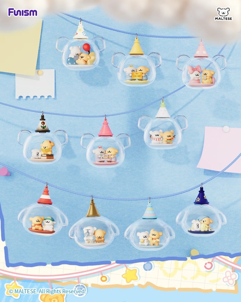 Maltese Childhood Days Series Mini Figure Blind Box Display Box Qty 8 - Funism Mini Figures, Blind Boxes