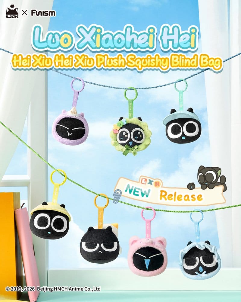 Luo Xiaohei Hei Xiu Hei Xiu Plush Figure Squishy Blind Bag Display Box Qty 6 - Funism Plushes, Blind Boxes