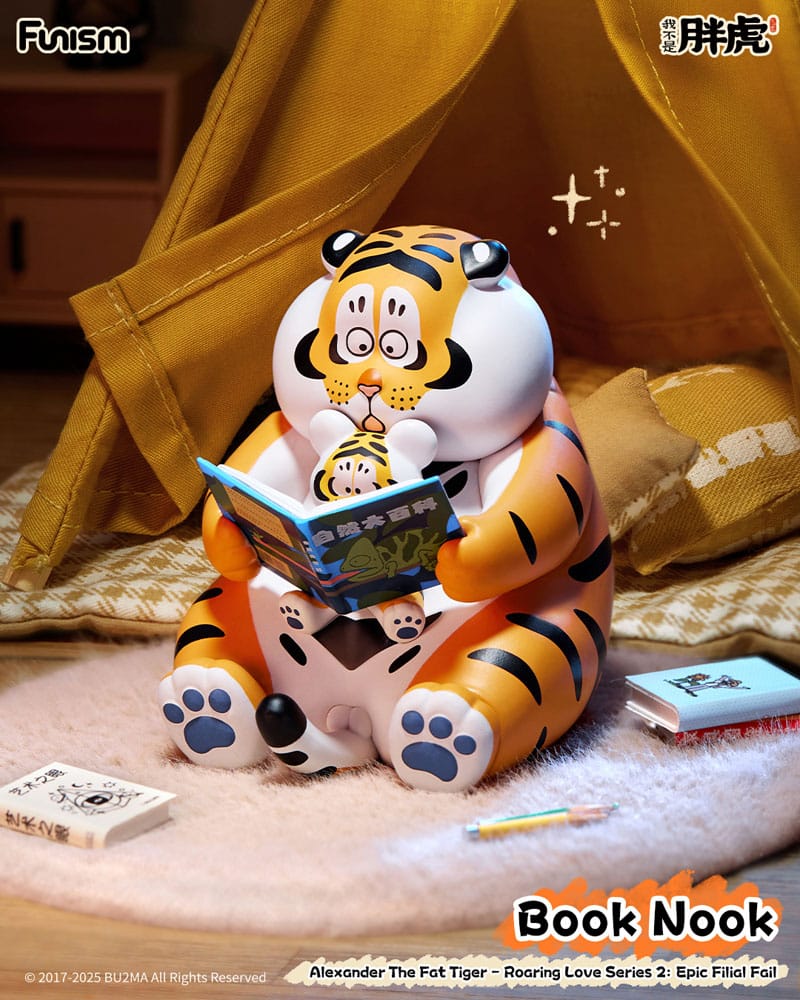 Alexander The Fat Tiger Mini Figures Roaring Love Series 2: Epic Filial Fabil7 cm Display Box Qty 8 - Funism Mini Figures, Blind Boxes