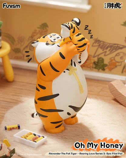 Alexander The Fat Tiger Mini Figures Roaring Love Series 2: Epic Filial Fabil7 cm Display Box Qty 8 - Funism Mini Figures, Blind Boxes