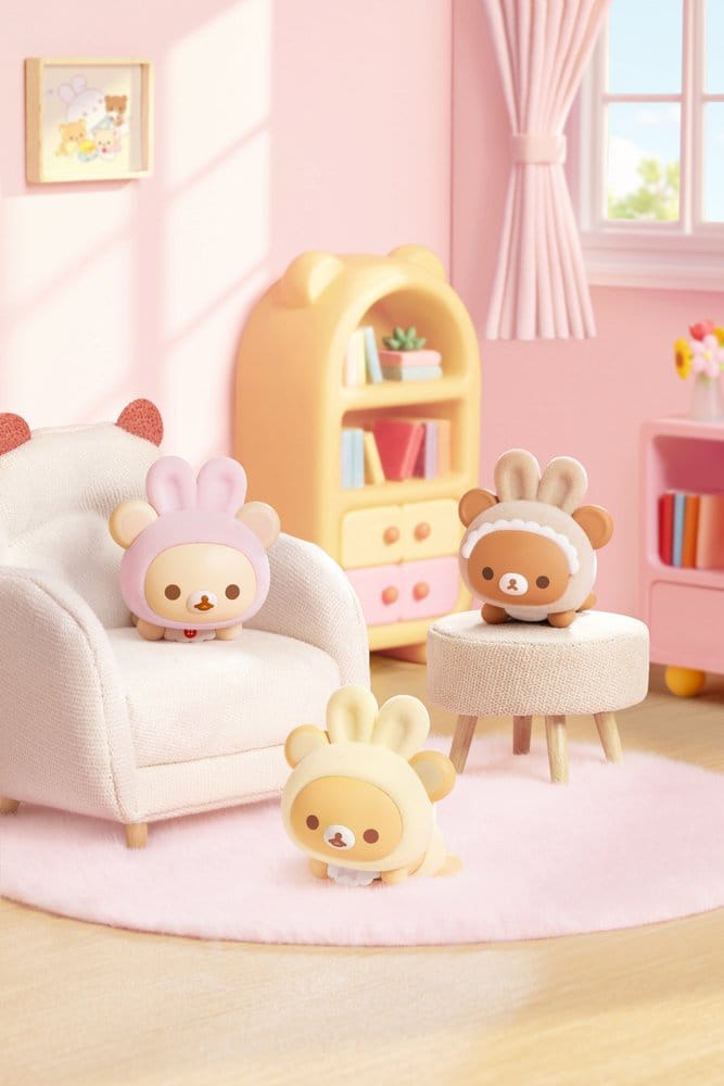 Rilakkuma Nuonuo Baby Series Blind Box Mini Figures Cubby Face Display Box Qty 4 - Funism Mini Figures, Blind Boxes