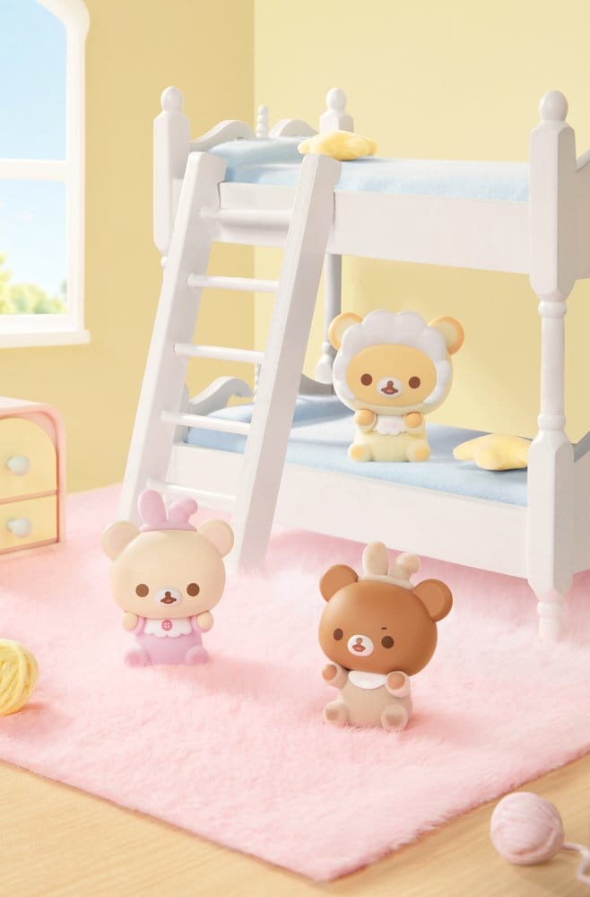 Rilakkuma Nuonuo Baby Series Blind Box Mini Figures Cubby Face Display Box Qty 4 - Funism Mini Figures, Blind Boxes