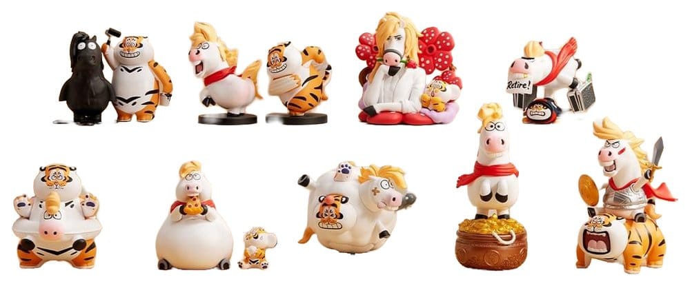 Alexander The Fat TigerBlind Box Mini Figures The Real Crazy Horse Display Box Qty 8 - Funism Mini Figures, Blind Boxes