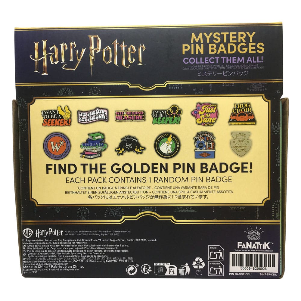 Harry Potter Pin Badge Mystery Pin Badge Display Box Qty 12