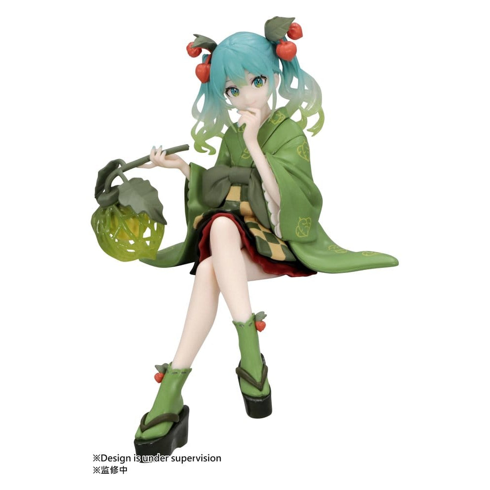Hatsune Miku Noodle Stopper PVC Figure Flower Fairy Winter Cherry Green Color Ver. 15 cm - Furyu Statues